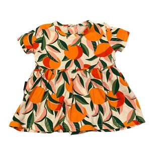 Tiny Tribe Australia Baby Girl's Orange Print Romper